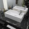 Día Y Noche - Día Y Noche Rectangular Ceramic Sink with Faucet Hole 46x25.5x12 White