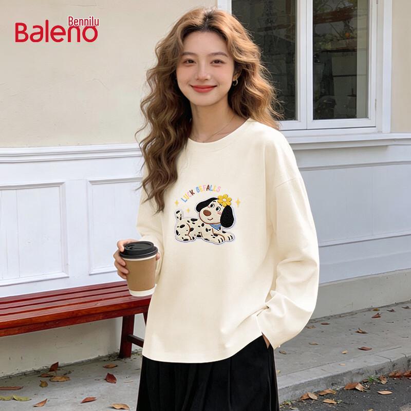 Baleno Women's Pure Cotton BNL Spotted Dog Print Long Sleeve T-Shirt