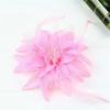 S161020 Large Lily Flower Hair Clip Feather Headpiece for Women Silk Cloth Foam Gauze Diameter 14CM