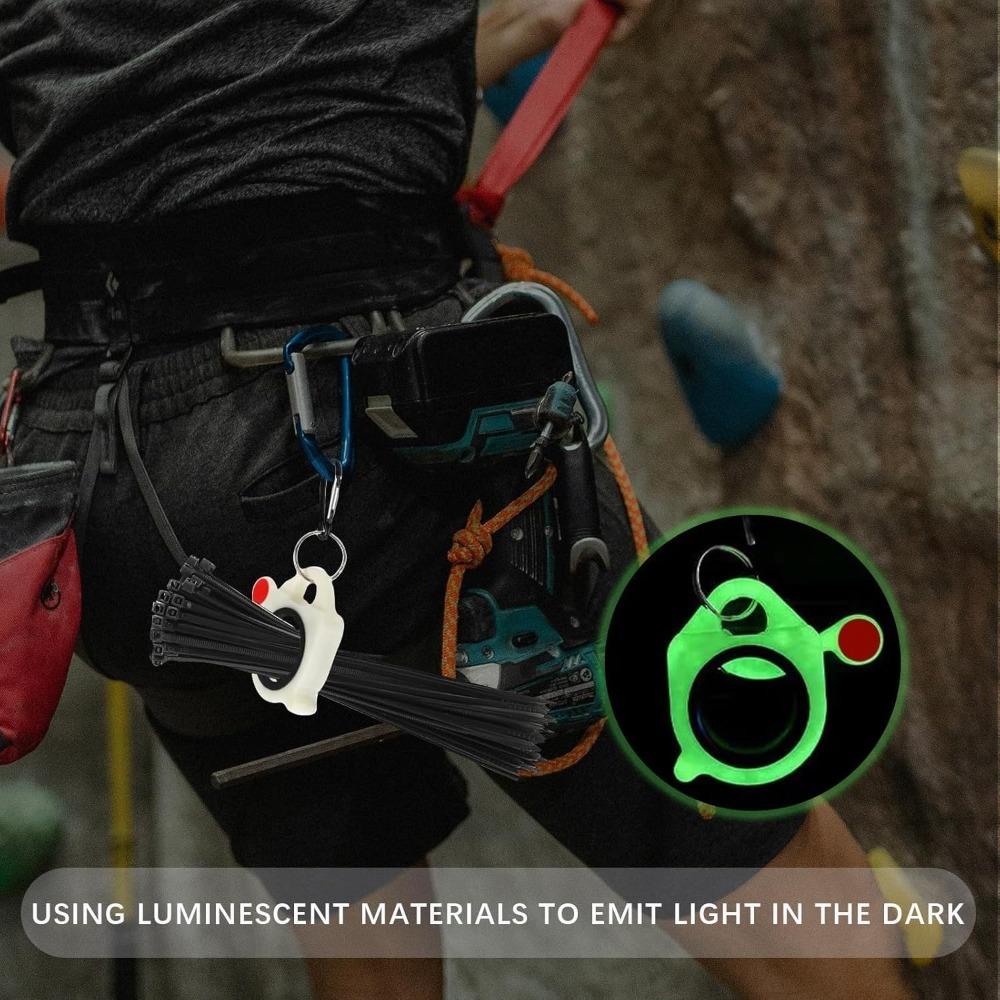 Portable Cable Tie Organizer Plastic Zip Tie Fluorescent Storage Holder Tools Reusable Cable Strap Organizer Wiring Accessories