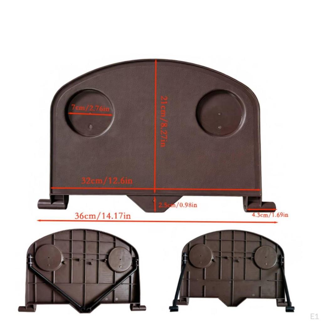 2 Pieces Cup Tray with Mounting Brackets Outdoor Patio Swing Drink Holder SideMount for