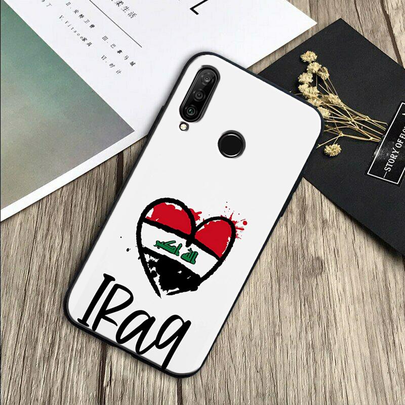 Iraqi Iraq Flag For Huawei Nova Y91 Y90 Y60 Y70 Y61 Y72 Y73 3i 7i 8i 11 12i 9 10 SE P20 P30 Pro P40 Lite Case