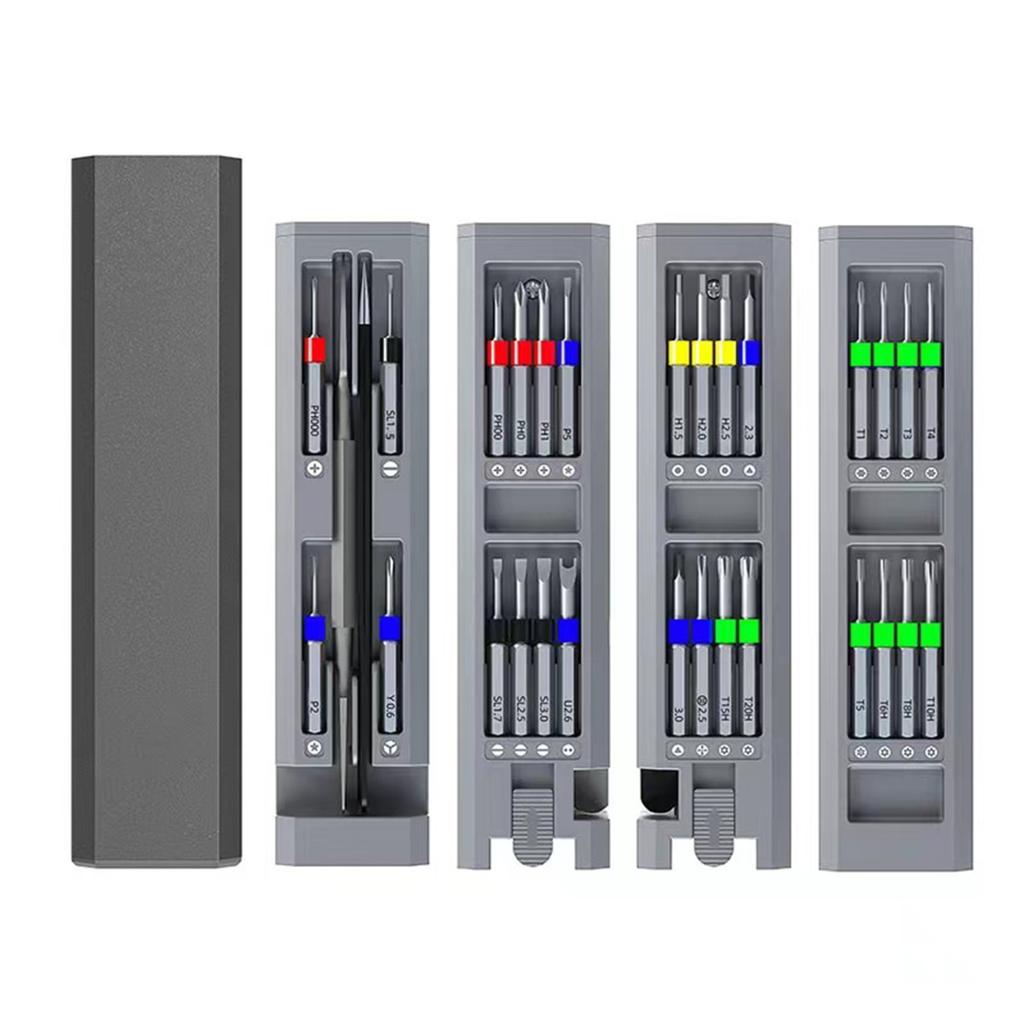 Präzisionsschraubendreher-Set mit mehreren Bits für Elektronikreparatur / Wartung kleiner Geräte / Inklusive langlebigem Aufbewahrungskoffer