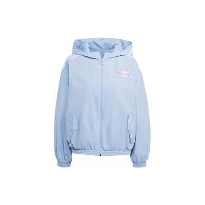 Originals Trefoil Logo Letter Print Striped Pattern Hooded Jacket Women Jacket Light-Pink Blue IP3769
