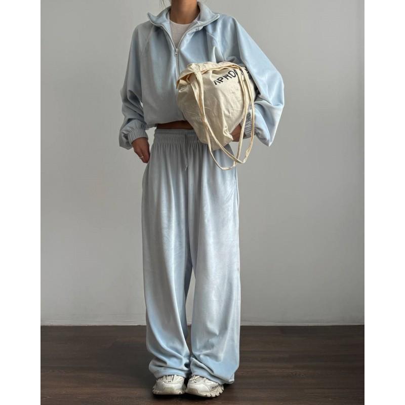 Womens Casual 2-Piece Set: Solid Color Long Sleeve Zip-Up Hoodie Jogger Pants Streetwear Comfort