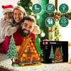 MOULD KING 16053 Streetview Baustein Die MOC Weihnachtshütte im Wald mit Led-Teilen Modell Spielzeug Kinder Weihnachtsgeschenke