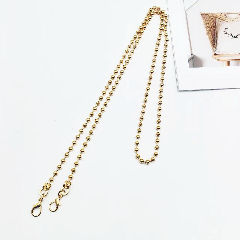 

DIY Metal Round Bead Chain Crossbody Bag Replacement Strap with Lobster Clasp