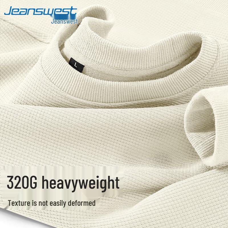

Jeanswest Men s Heavyweight Waffle Knit Crewneck Sweatshirt XL