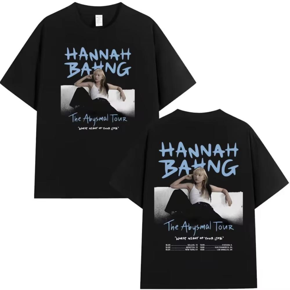 

Harajuku Hannah Bahng Hip Hop T Shirt Unisex Women High Quality Fashion Cotton Short Sleeve Tshrits Summer ONeck Clothes Hot Sale XL