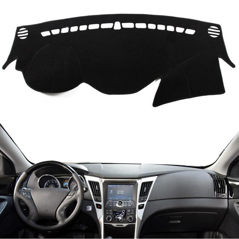 

For Hyundai Sonata 2010 2011 2012 2013 2014 YF Dashmat Dashboard Cover Pad Mat Anti-Slip Sunshade Protect Carpet Car Accessories Black(Black Edge)