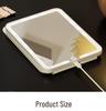 LED Folding Makeup Mirror with Comb – Compact, Lighted, and Convenient for Desktop Use