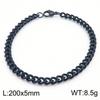 Jewelry Side Flat Chain Stainless Steel Chain, Simple Titanium Steel Men's Trend Hip-hop Bracelet Accessories