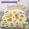 Cute Cartoon Pattern Bedding Uilt Set Uilt Cover Pillowcase Home Decoration Birthday Gift (1 * Duvet Cover + 2 * Pillowcase  Without Core)49