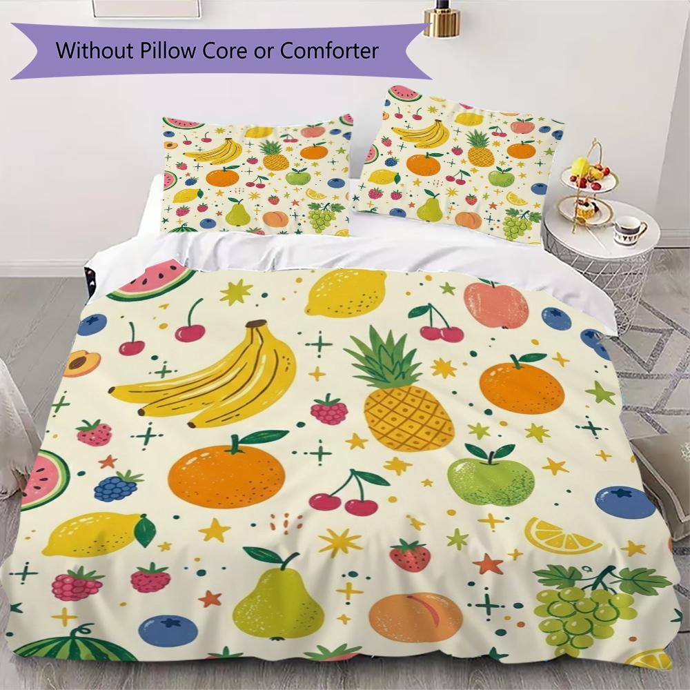 Cute Cartoon Pattern Bedding Uilt Set Uilt Cover Pillowcase Home Decoration Birthday Gift (1 * Duvet Cover + 2 * Pillowcase Without Core)49