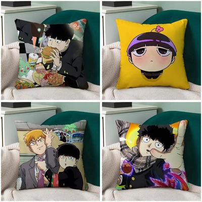 Funny A-Mob Psycho-S 100 Pillow Case Cushion Cover Soft Cute Throw Pillow Case For Car Sofa Pillowcase Polyester With Zipper