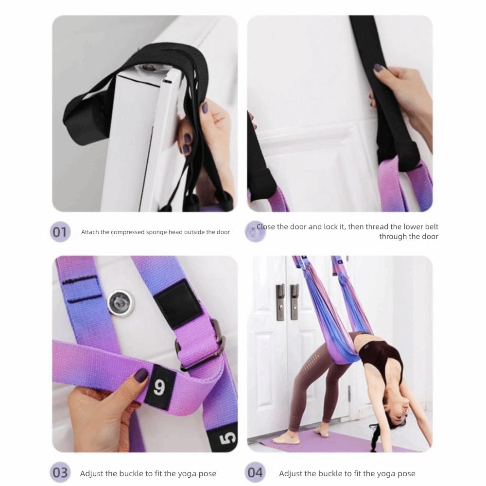 Elastic Stretch Women Aerial Yoga Strap Aerial Yoga Stretching Strap  Wall Practice