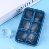 Ice Tray Reusable Square Ice Trays with Lid 6-Cavity Flexible Easy Release Whiskey Iceblock Maker Stackable Kitchen Gadget