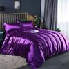4 PCS Bedding Set Luxury Mulberry Silky Blending Bedding Set Satin Duvet Cover Set High End Single Double Comforter Cover