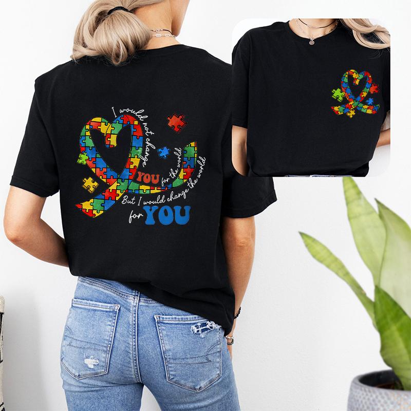 Autism Awareness T-shirts Women Neurodiversity Tee Shirts Autism Mama Teacher T-shirts ADHD Clothes Fashion Casual Clothing
