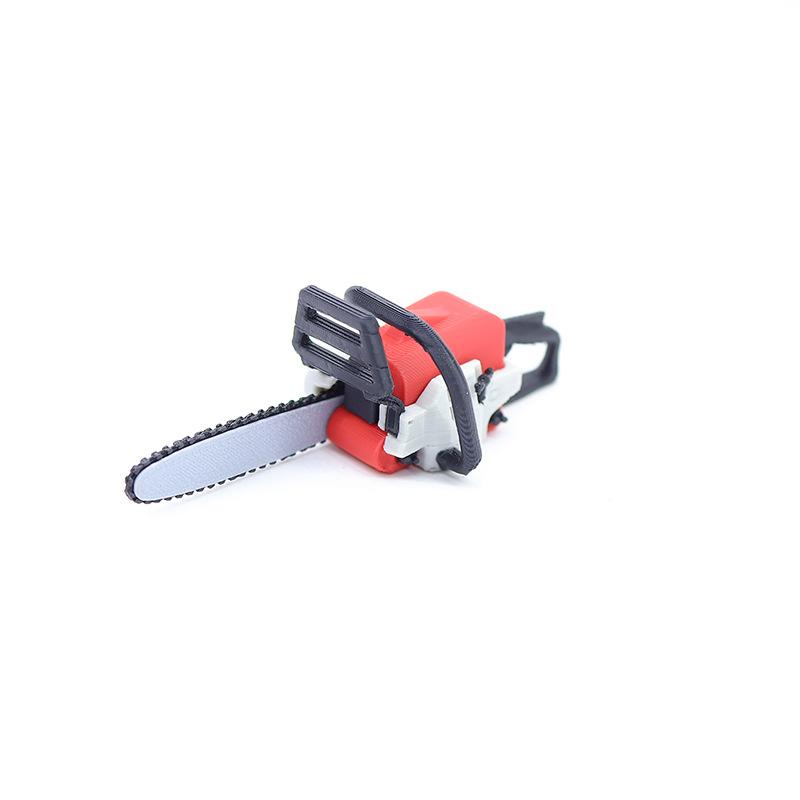 1Pcs Mini Furniture Dolls Play Home Toy 1/12 Scale Dollhouse Chainsaw Logging Wood Saw Diy Model Scene Decoration