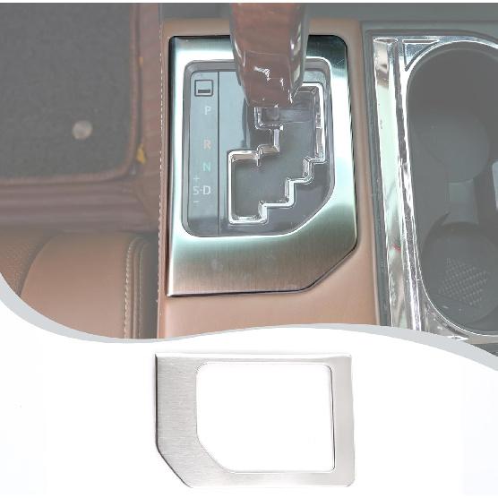 LLKUANG for Toyota Tundra 2014-2021 SUV Stainless Steel Center Console Gear Shift Panel Frame Trim Car Accessories (Black)