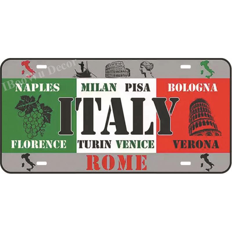 Popular City Plate Poster Vintage Wall Decor Worldwide Canada/London/Brazil Metal Tin Sign Plaques Poster 15x30cm