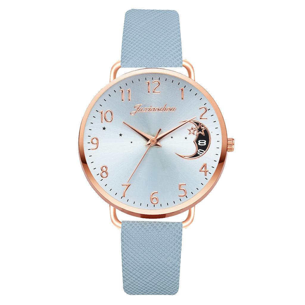 

Ladies Personality, Quartz Watch Set Pu with Moon Pattern Dial with Calendar