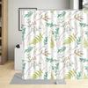 Leaves Shower Curtain Watercolor Tree Branch Leaf Vine Plant Bath Curtain Modern Fabric Nordic Bathroom Decor