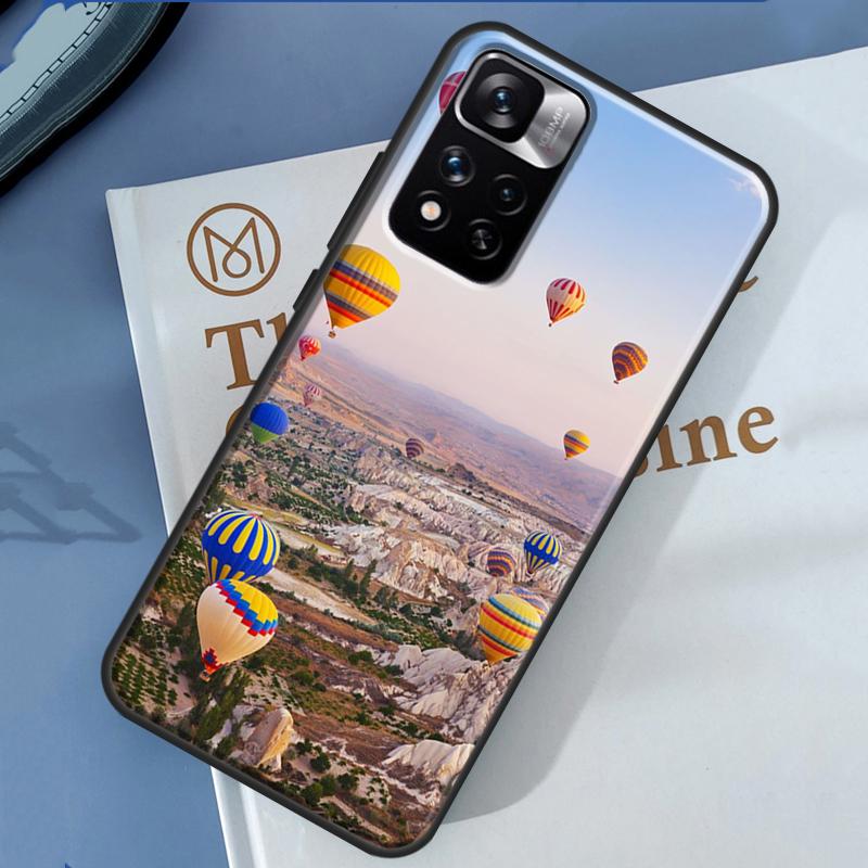 Hot Air Balloon Travel Mountain Case For Xiaomi Redmi Note 14 13 11 9 10 12 Pro 9S 10S 11S 12S Redmi 10C 12C 13C 14C Cover