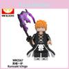 Wm6164 Anime Series Bleach Ichigo Kurosaki And Byakuya Kuchiki Action Figures Diy Building Blocks Set