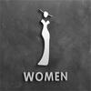Acrylic 3D Arrow Toilet Sign Plate Wall Decor Elegant Bathroom Label for Home Washroom Door