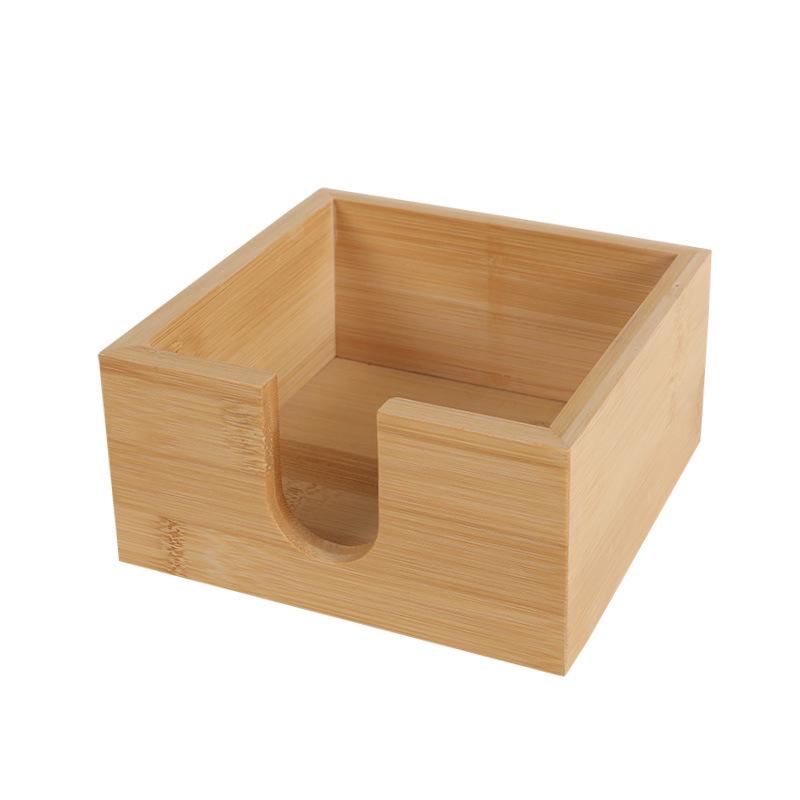 Bamboo Tissue Box with Hotel Restaurant Logo and Advertising Lettering
