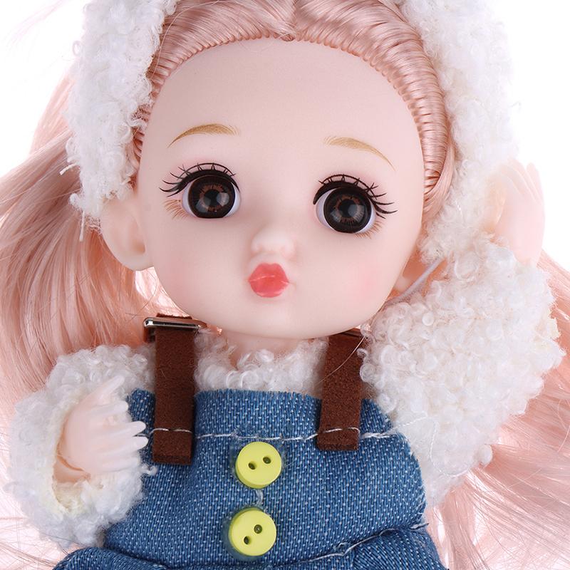 New 16 Cm Mini Confused Doll With 13 Movable Joint 3D Big Eyes For Girls Diy Dress Up