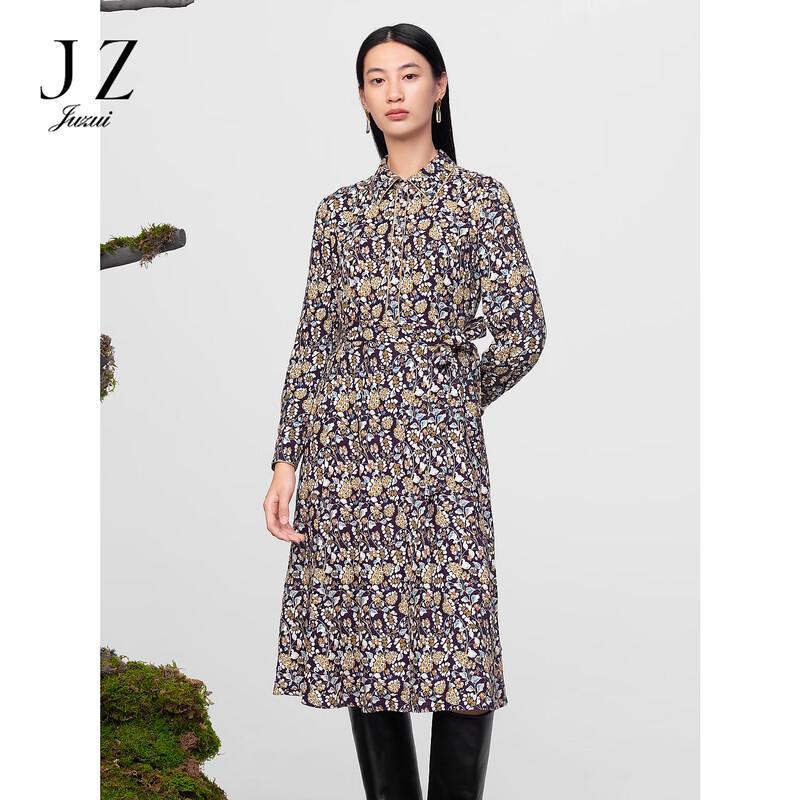JUZUI Women s Elegant Paisley Polo Collar Winter Dress XL