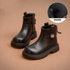 Girls Boots Children's Boots Soft Leather Short Boots Autumn and Winter Baby Fashion Leather Boots