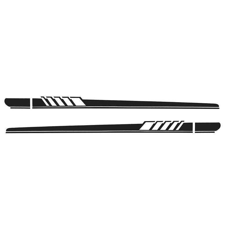 2PCS Racing Car Stripe Stickers Side Sports Decal Auto Car Both Side Door Body Styling Vinyl Decal Sticker Cover Decoration