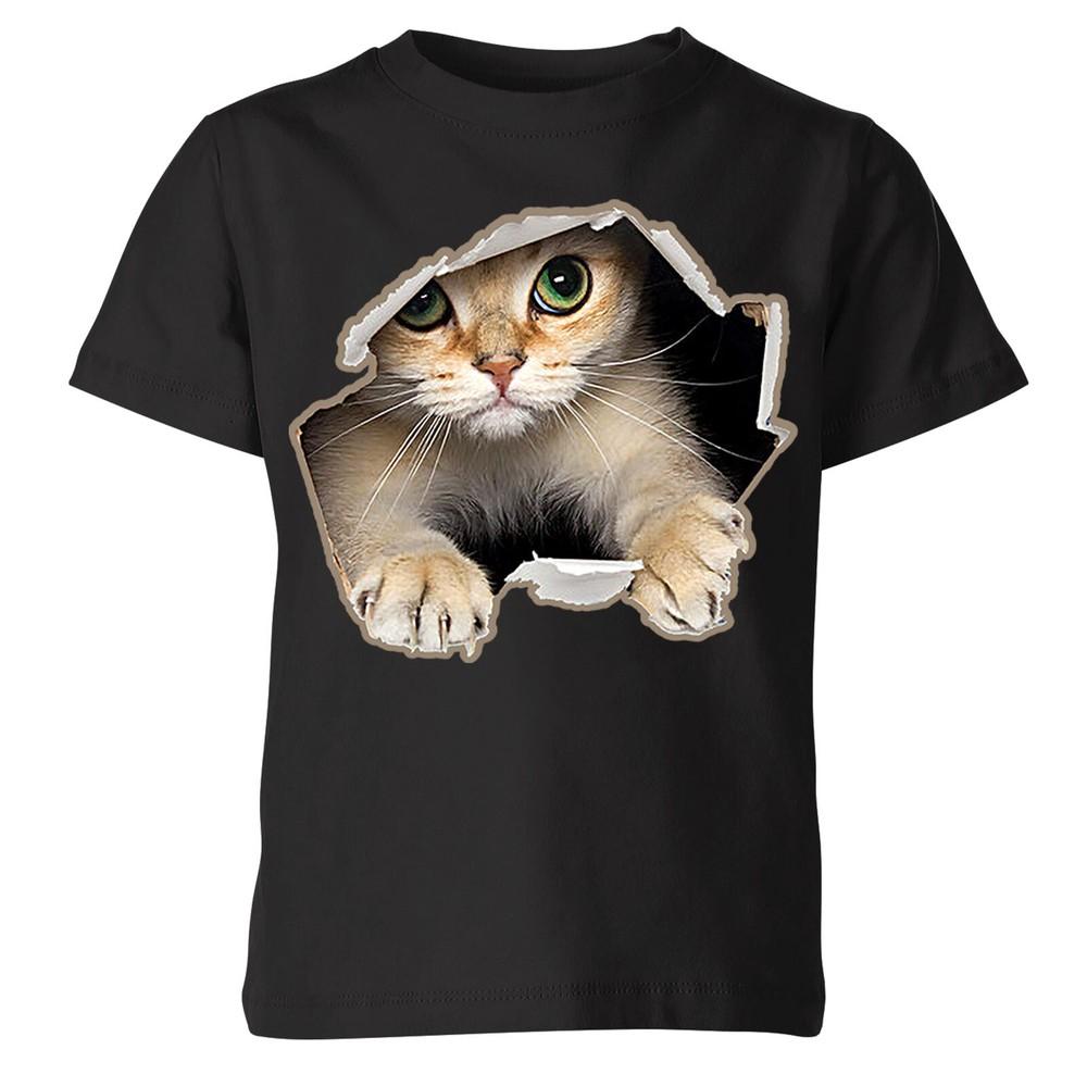 

3D Графический Кот Крутые Мальчики Девочки Забавные Подарки с Для детей Футболки P1 ИЛИ A 4XL