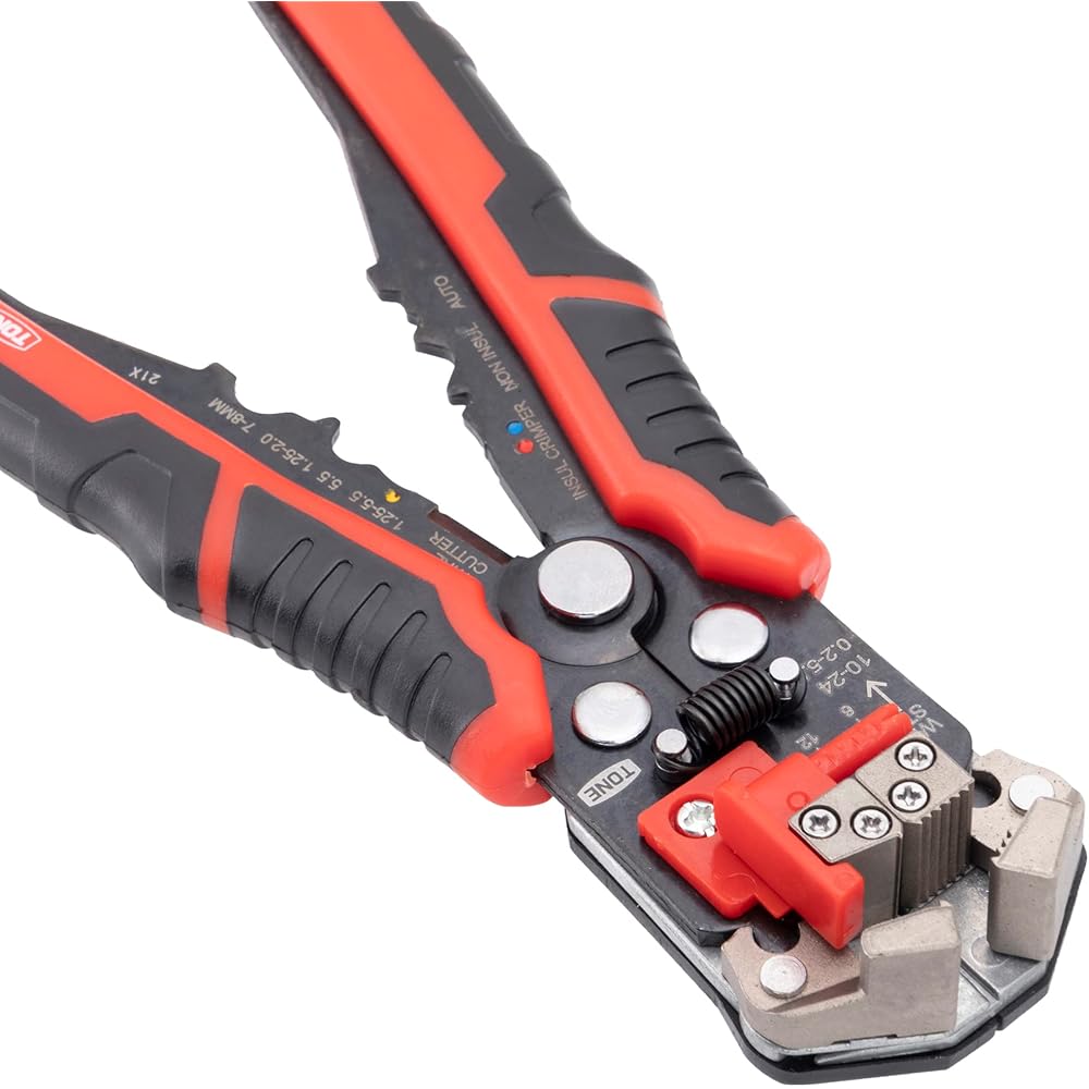 TONE Auto Wire Stripper AWS-200 Red 215mm Length Hand Tool