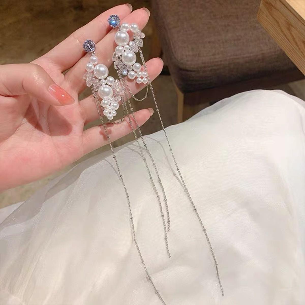 

Элегантные длинные серьги-кисточки с жемчугом – Высококлассные женские модные каффы с милым, индивидуальным стилем