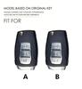 3 Bottons Leather Car Key Case Fob Cover For Ssangyong Kyron 2 Sanka Actyon Korando Tivoli Tivolan Rexton Ss-01 For Ssang Yong