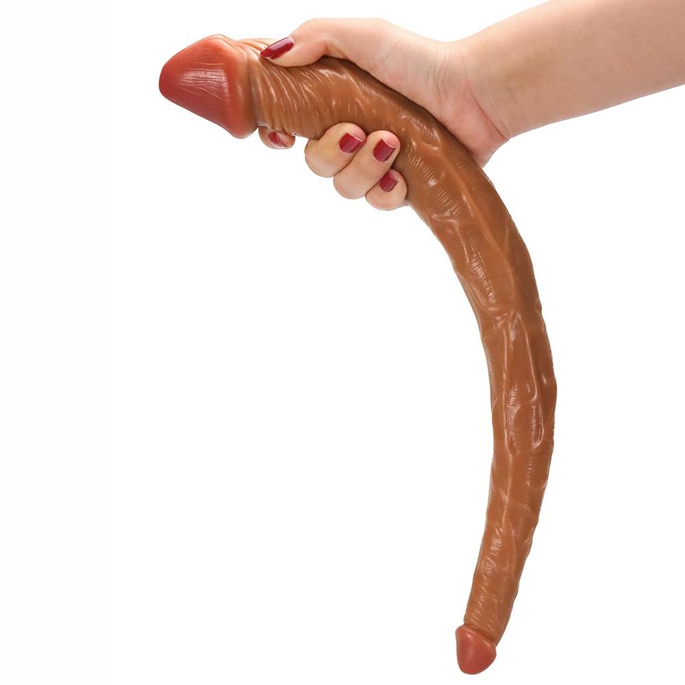 Podwójna Głowa Dildo Realistyczny Dłuższy Penis Analny Stymulator Pochwy Zabawki Seksualne