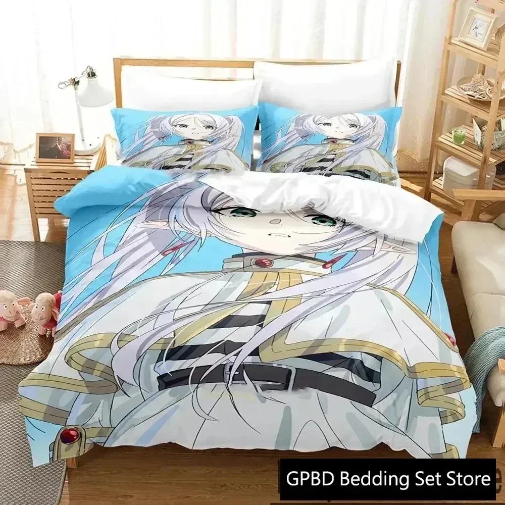 Luxuriös Neu 3D-Druck Anime Frieren Bequeme Bettdecke Bettbezug Kissenbezug Bettwäscheset Kinderzimmer Dekoration Heimtextil