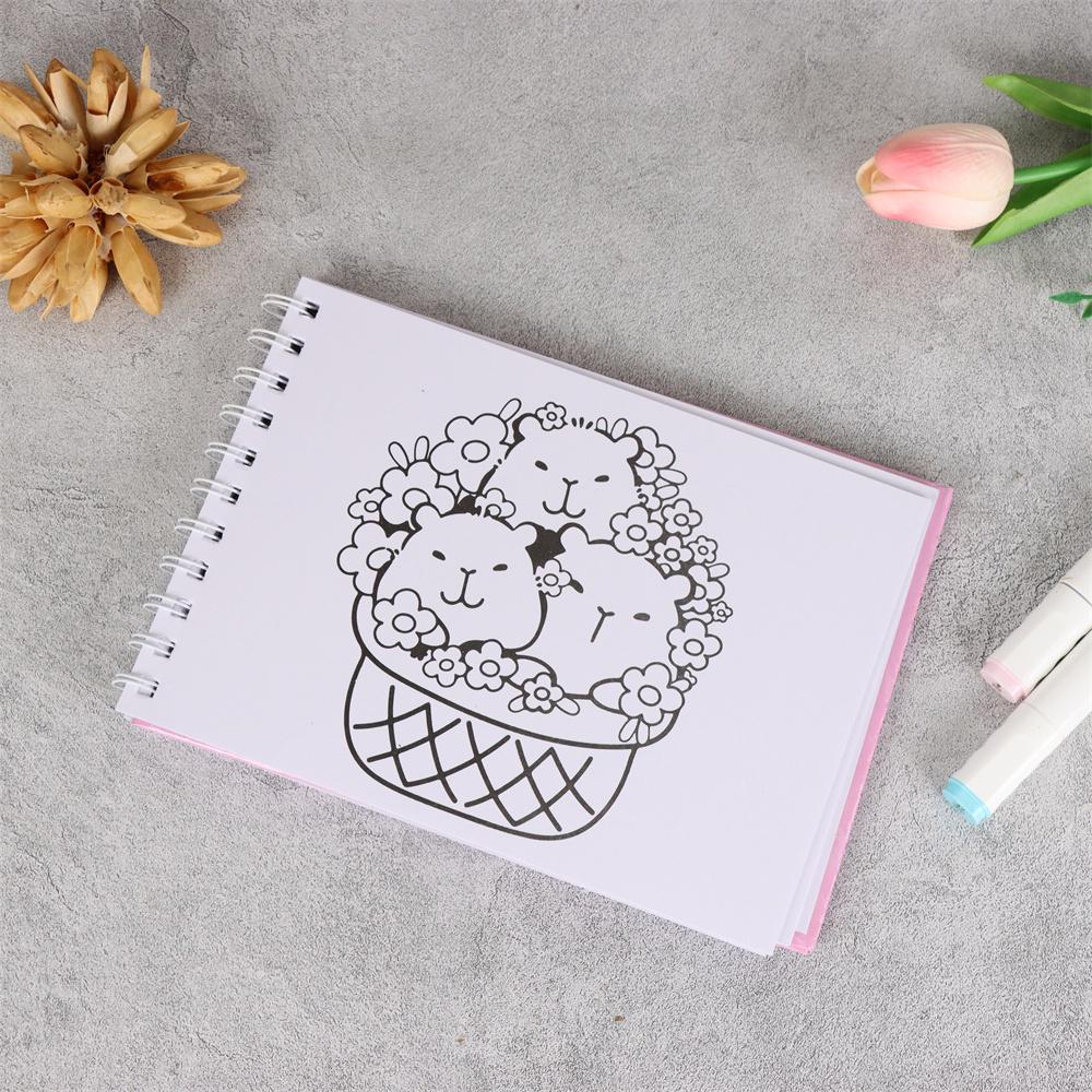 Capivara Fashion Girl Crazy Makeup Tools Theme Adult Coloring Book Suitable For Adults To Relax Alone Coloring Book