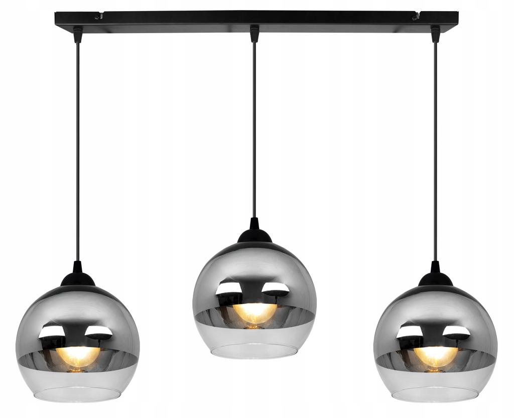 ELEGANT HANGING LAMP, GLASS LAMP, CHROME LED