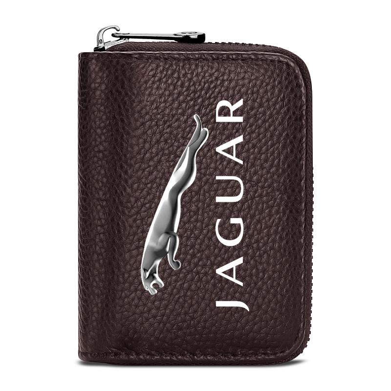 Äkta Läder Bil Förarlicens ID-kort Bankkort Plånbok För Jaguar XF XJ XE S-Type F-Type X-Type F-Pace I-Pace E-Pace XFR XKR