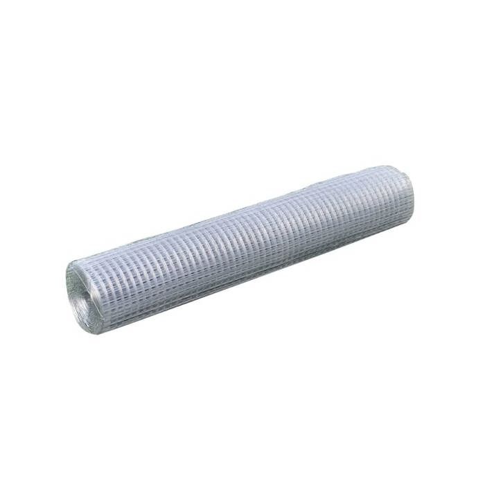 VidaXL Grillage Métallique Carré 1x25 m Fil Galvanisé Épaisseur 0,7 mm Jardin 140430