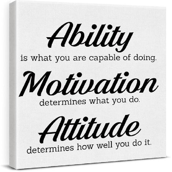 pirational Farmhouse Canvas Print Wall Art Decor One Small Positive Thought in the Morning Can Change Your Whole Day Sign Painting Plaque Rustic Home