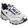 Skechers D'LITES 1.0 Women Retro Platform Sneakers White Black 150245-WBKS