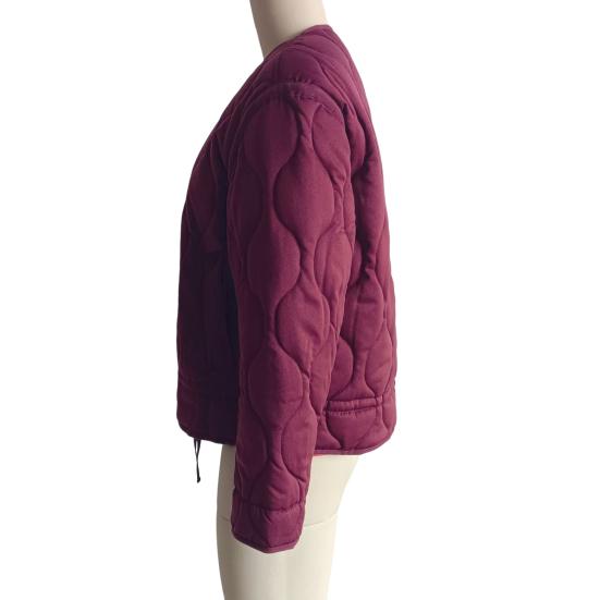 Women Coat Round Neck Long Sleeve Solid Color Jacket with Pockets Versatile Style Thickened Casual Outerwear
