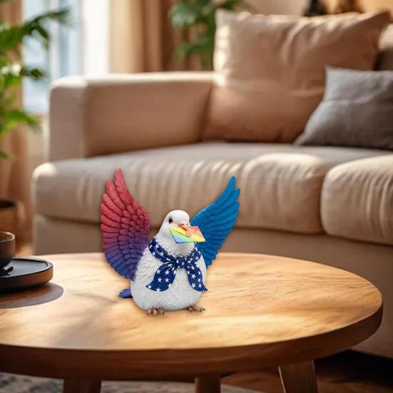 Animal History Resin Ornament American Style Animal Figurine History Themed Patriotic Animal Sculpture for Home Office Desk